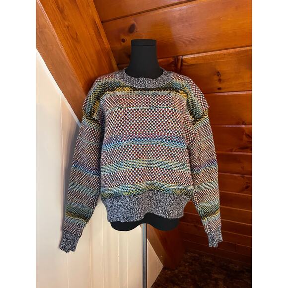 Rag & Bone Willow Rainbow Merino Wool Crewneck Sweater sz M - Picture 2 of 10